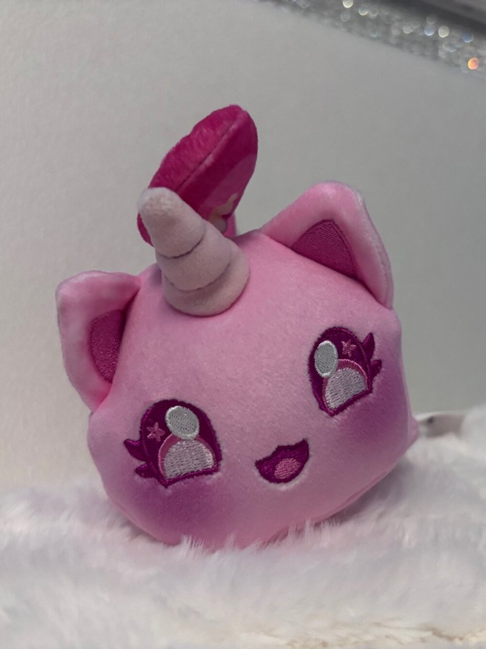Aphmau MeeMeows Bubblegum Pink Unicorn Cat 6"